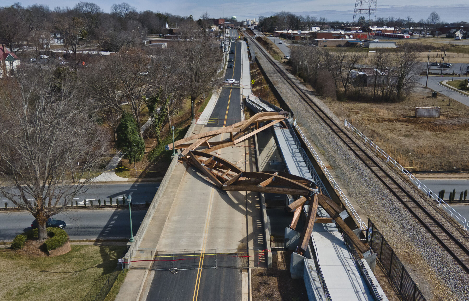 Hickory pedestrian bridge collapse